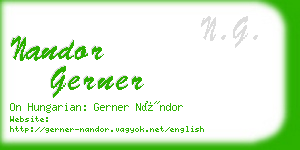 nandor gerner business card